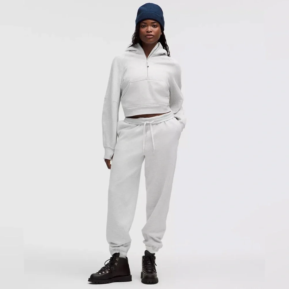 Part of MATCHING SET Lululemon Gray Sweatshirt Scuba Oversized Half-Zip Hoodie - Picture 2 of 9